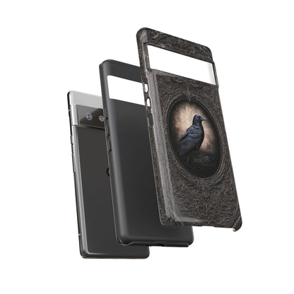 Gothic Raven Phone Case - Mysterious Dark Bird Design