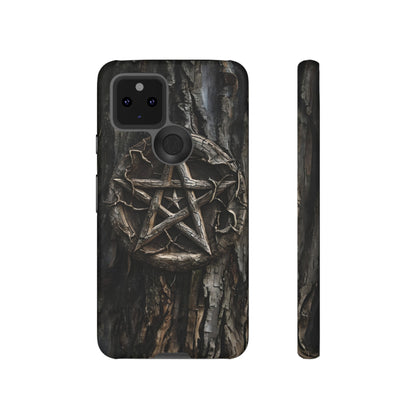 Pentacle Tree Phone Case – Wiccan Nature Magic Design for iPhone, Samsung Galaxy, and Google Pixel Devices