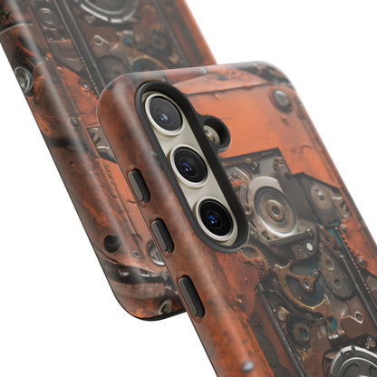 Rusted Mechanisms Phone Case – Steampunk Metal Gear Design for iPhone, Samsung Galaxy, and Google Pixel Devices