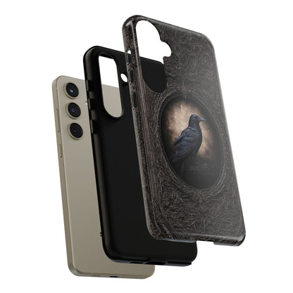 Gothic Raven Phone Case - Mysterious Dark Bird Design
