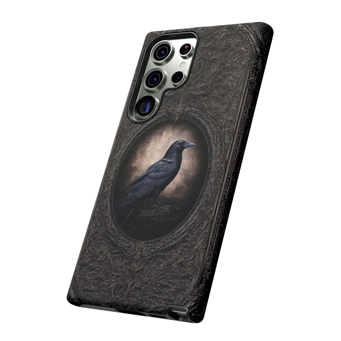 Gothic Raven Phone Case - Mysterious Dark Bird Design