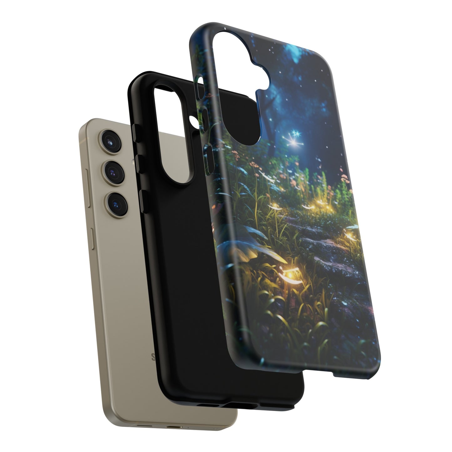 Fireflies in the Forest Tough Phone Case – Enchanting Summer Night Design for iPhone, Samsung Galaxy, and Google Pixel Devices