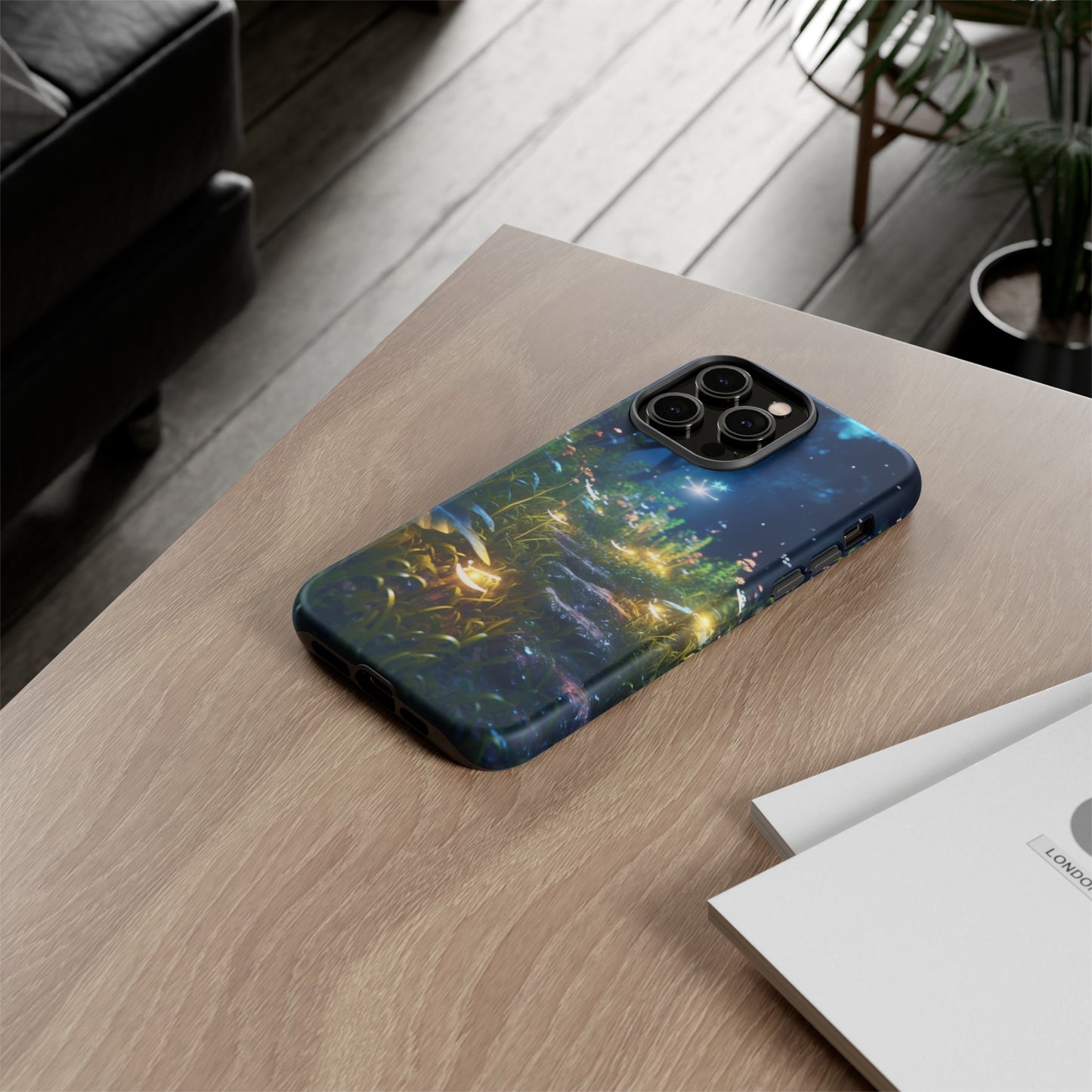 Fireflies in the Forest Tough Phone Case – Enchanting Summer Night Design for iPhone, Samsung Galaxy, and Google Pixel Devices