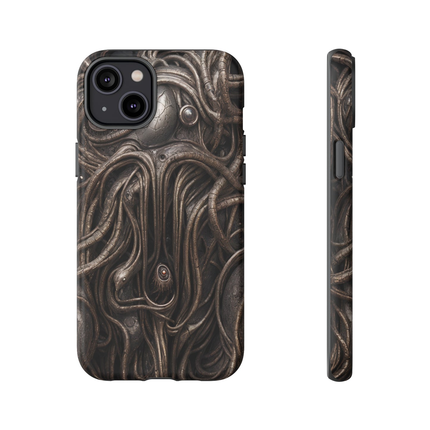 Biomechanical Horror 4 Phone Case – Futuristic Alien Design for iPhone, Samsung Galaxy, and Google Pixel Devices