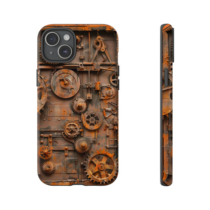 Rusted Steampunk Gearworks Phone Case for iPhone, Samsung Galaxy, and Google Pixel Devices