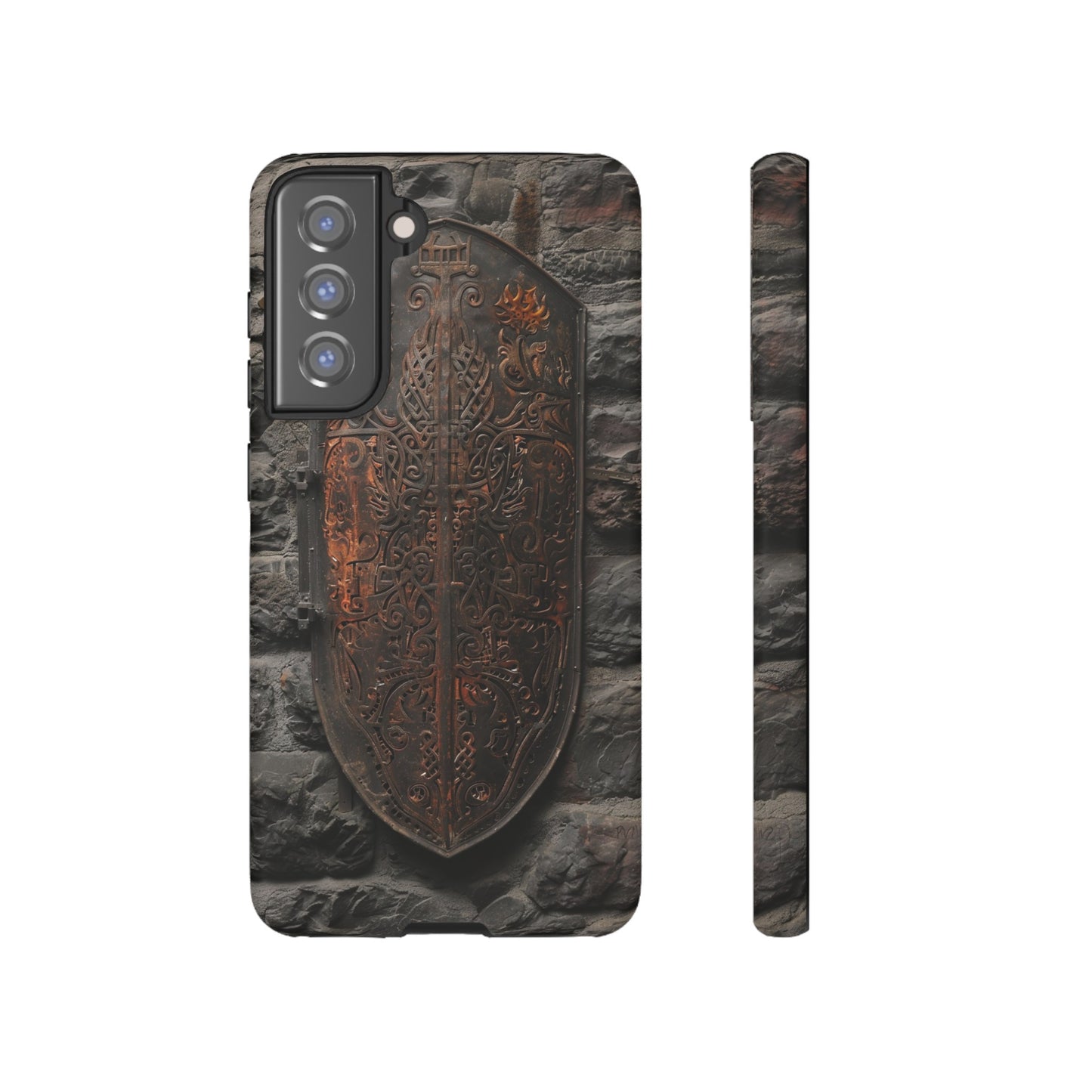 Medieval Shield Phone Case - Ornate Ancient Armor Design for iPhone and Samsung Galaxy Devices