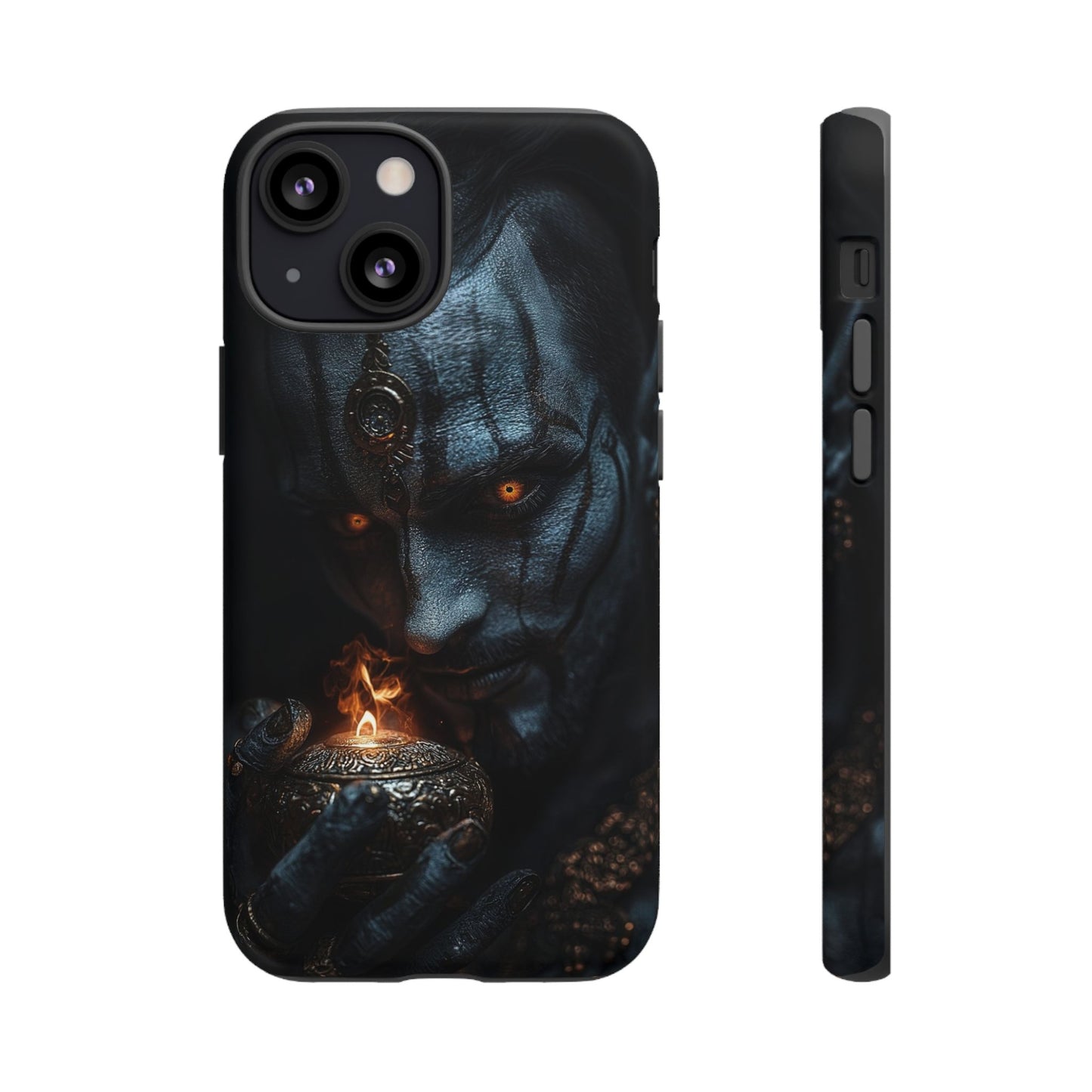 Dark Djinn Warrior Phone Case - Intricate Fantasy Art Protective Cover for iPhone, Samsung Galaxy, and Google Pixel Devices