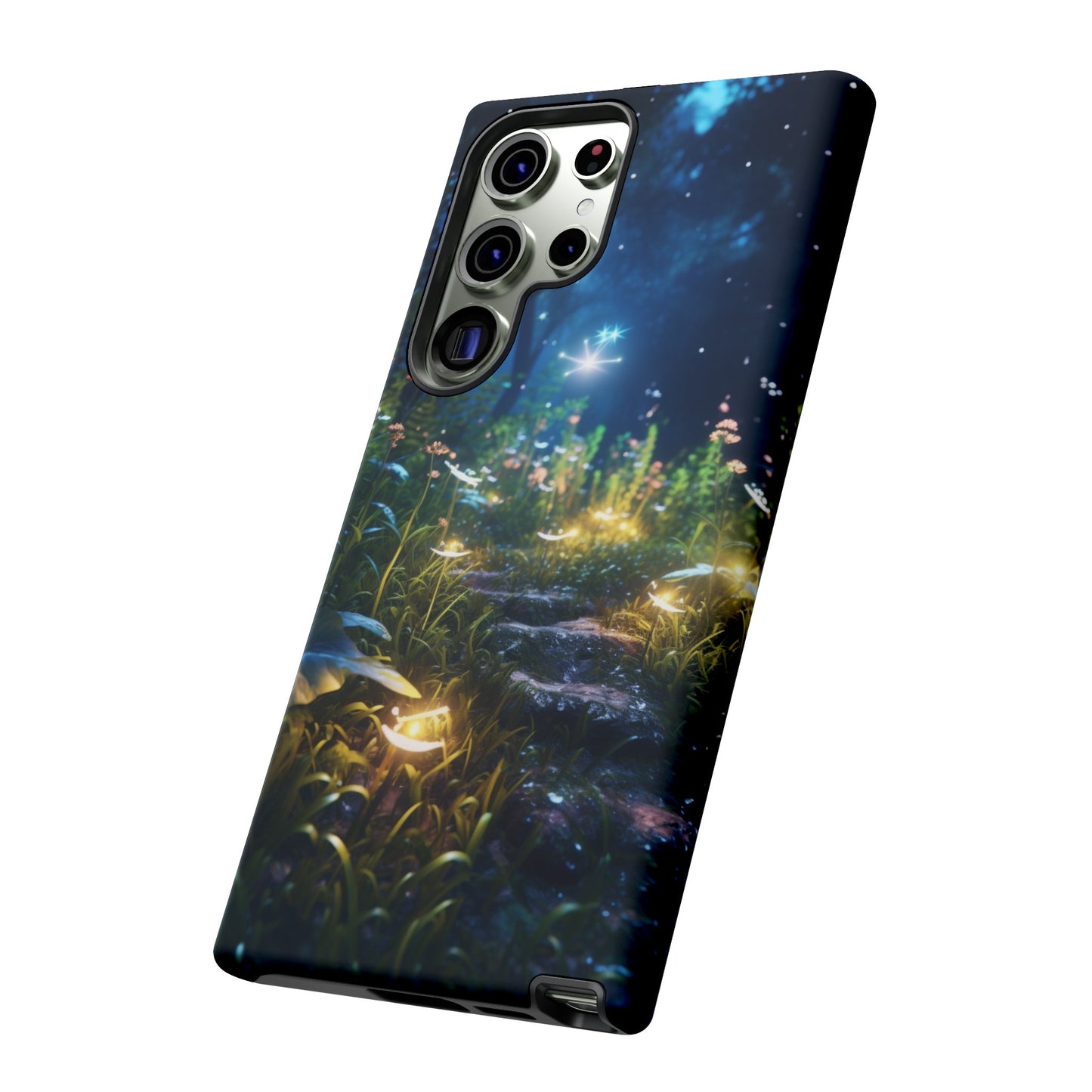 Fireflies in the Forest Tough Phone Case – Enchanting Summer Night Design for iPhone, Samsung Galaxy, and Google Pixel Devices