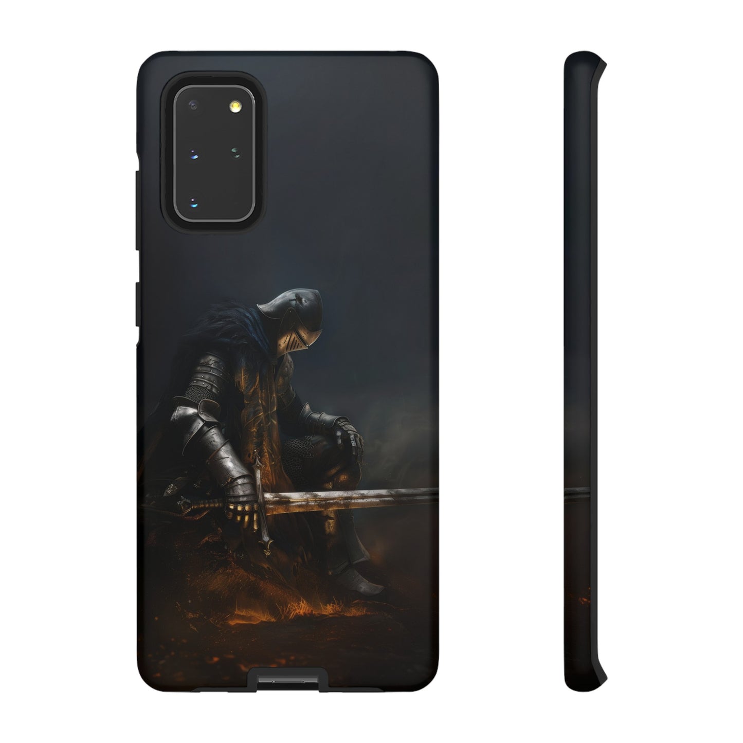 Dark Knight of the Abyss Phone Case - iPhone, Samsung Galaxy, Google Pixel - Epic Medieval Warrior Art, Protective Case, Fantasy Art