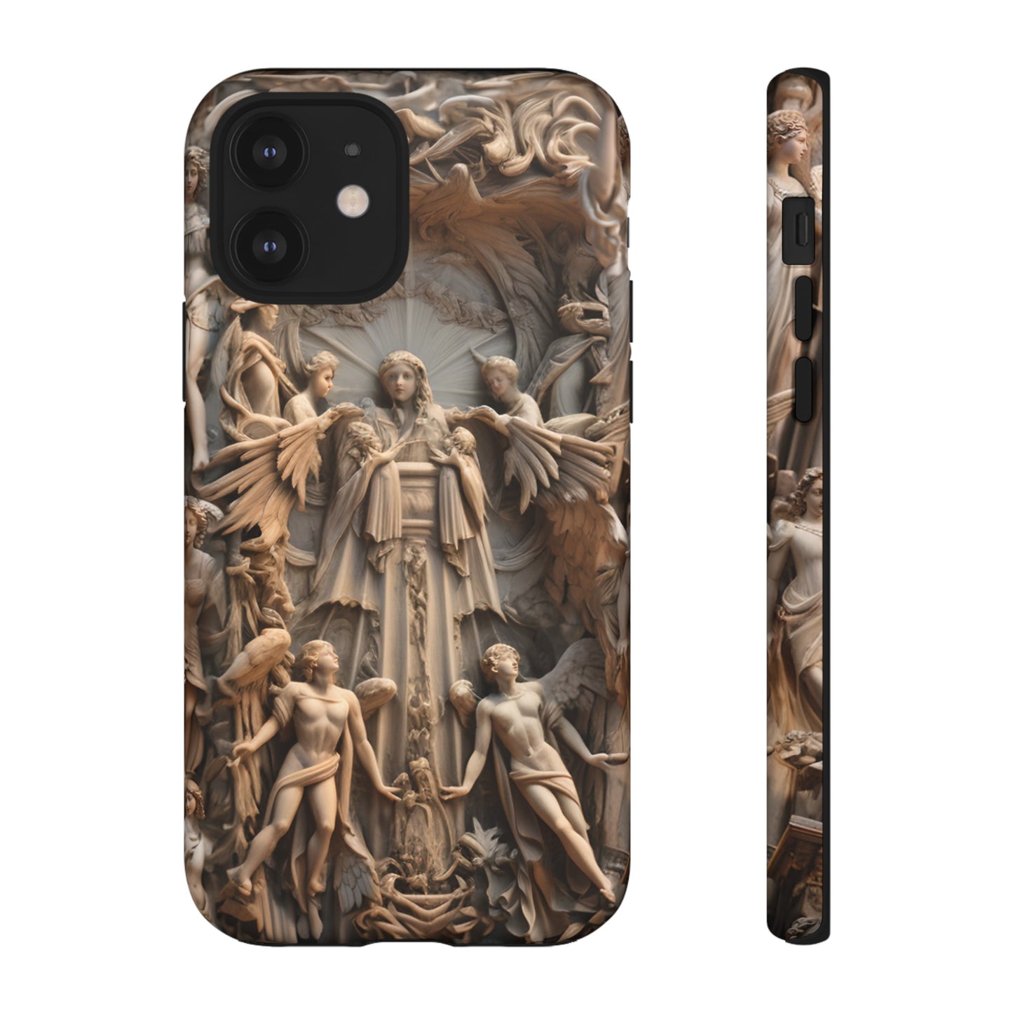 Angelic Statue Phone Case – Heavenly Gothic Marble Design for iPhone, Samsung Galaxy, and Google Pixel Devices