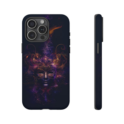 Elegant Masquerade Mask Phone Case for iPhone, Samsung Galaxy, and Google Pixel Devices - Mystical Design