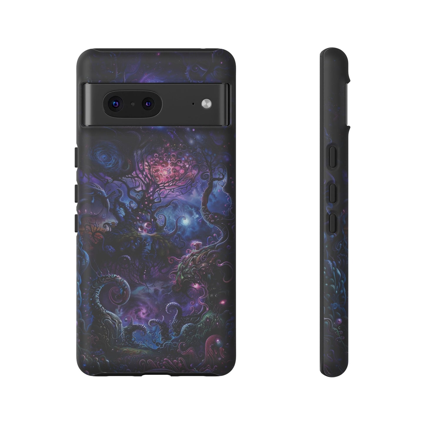 Trippy Psychedelic Alien Landscape Phone Case - Vibrant Abstract Design for iPhone, Samsung Galaxy and Google Pixel Devices