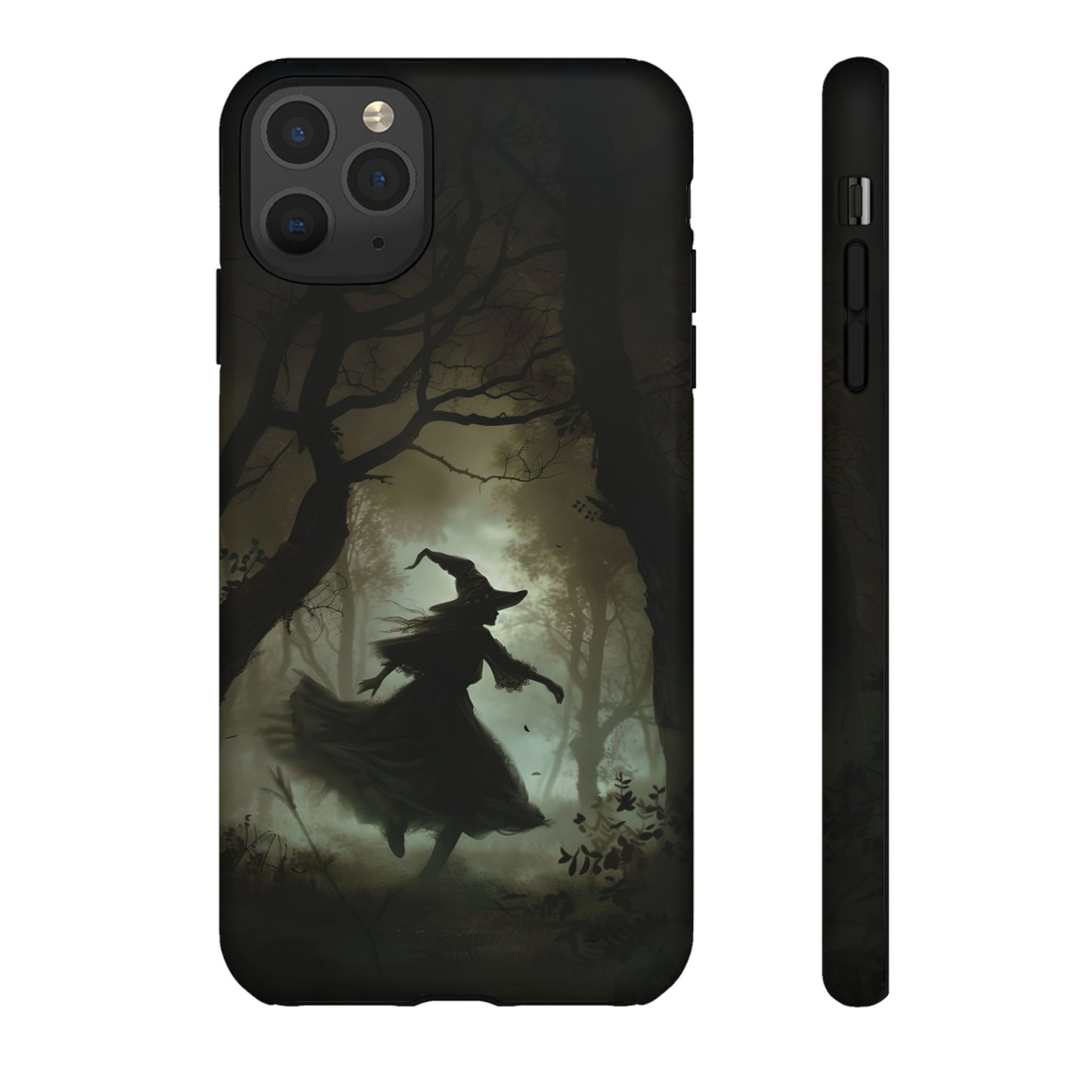 Spooky Witch Silhouette Phone Case - Halloween Dark Art Design for iPhone, Samsung Galaxy, and Google Pixel Devices