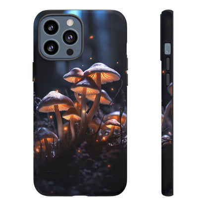 Glowing Mushrooms at Night Phone Case – Enchanting Fantasy Forest Design for iPhone, Samsung Galaxy, and Google Pixel Devices