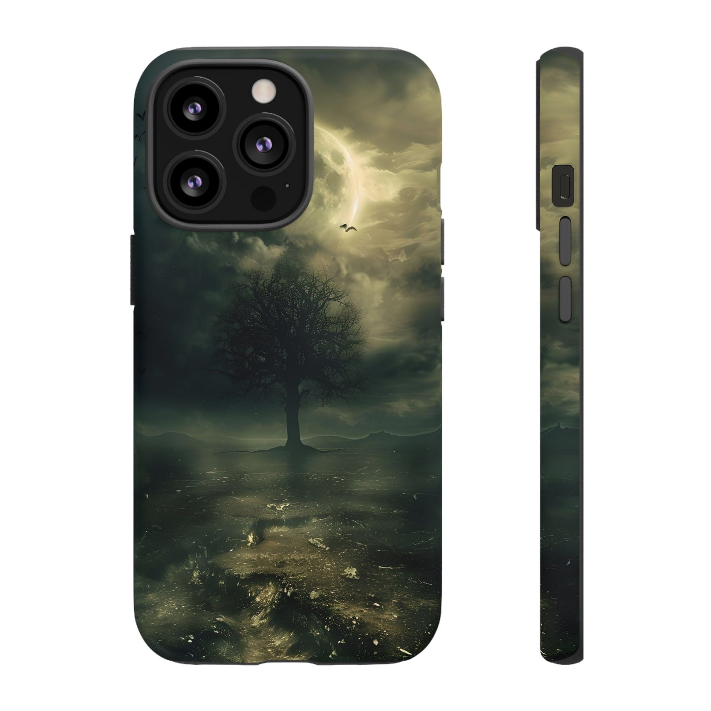 The Tree of Desolation Phone Case – Dark Fantasy Gothic Art with Full Moon for iPhone, Samsung Galaxy, and Google Pixel Devices