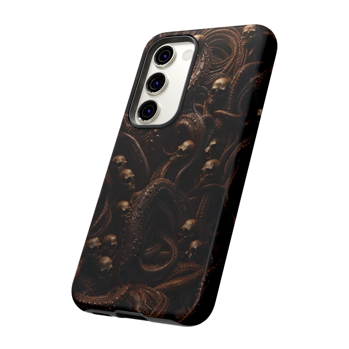 Skulls and Tentacles Phone Case – Lovecraftian Horror Design for iPhone, Samsung Galaxy, and Google Pixel Devices