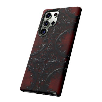 Vampiric Leather Phone Case for iPhone, Samsung Galaxy, and Google Pixel Devices - Gothic Ornate Design