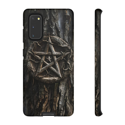 Pentacle Tree Phone Case – Wiccan Nature Magic Design for iPhone, Samsung Galaxy, and Google Pixel Devices