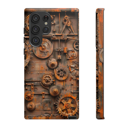 Rusted Steampunk Gearworks Phone Case for iPhone, Samsung Galaxy, and Google Pixel Devices