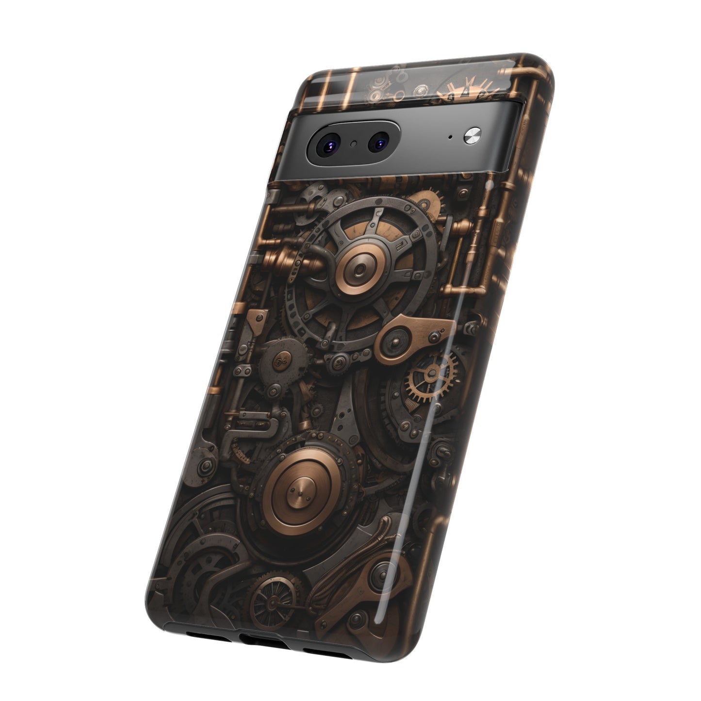 Steampunk Machine Phone Case – Victorian Gears Design for iPhone, Samsung Galaxy, and Google Pixel Devices