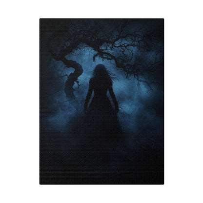 Haunting Silhouette - Dark Art Canvas Print - Mystical Gothic Home Decor