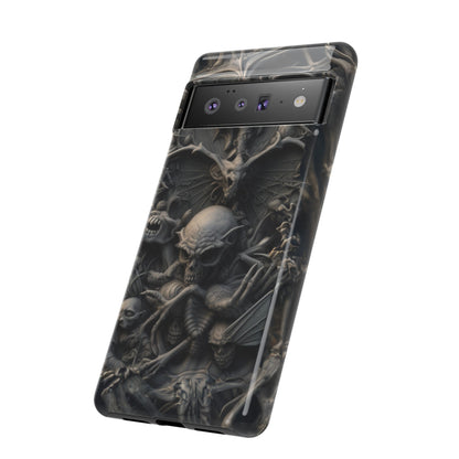 Those Who Dwell Below #1 Phone Case – Intricate Gothic Skeleton Design for iPhone, Samsung Galaxy, Google Pixel Devices