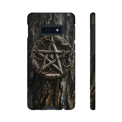 Pentacle Tree Phone Case – Wiccan Nature Magic Design for iPhone, Samsung Galaxy, and Google Pixel Devices