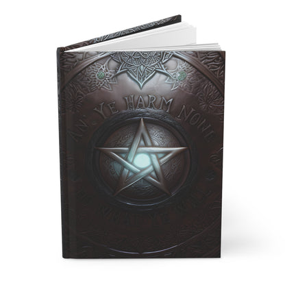 Pentacle Wiccan Rede Hardcover Notebook – Mystical Journal for Witchcraft and Occult Magic