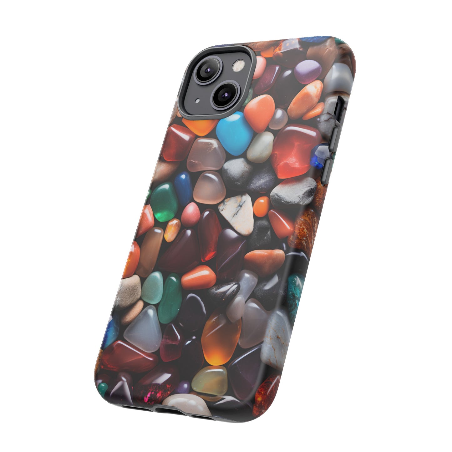 Colorful Stones Phone Case – Vibrant Polished Gemstone Design for iPhone, Samsung Galaxy, and Google Pixel Devices