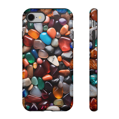 Colorful Stones Phone Case – Vibrant Polished Gemstone Design for iPhone, Samsung Galaxy, and Google Pixel Devices