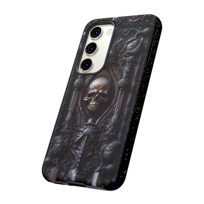 Dark Grimoire of Death Tough Phone Case – Gothic Skull Vampiric Design for iPhone, Samsung Galaxy, and Google Pixel Devices