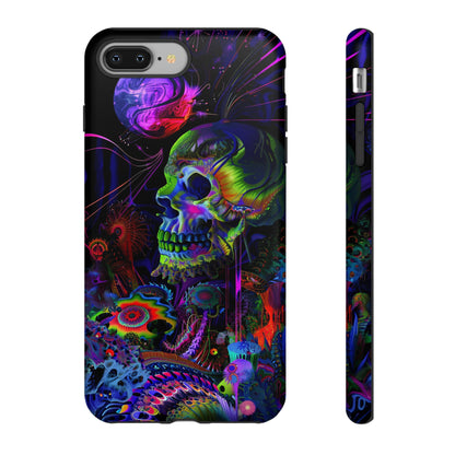 Psychedelic Skull Phone Case – Vibrant Pastel Design for iPhone, Samsung Galaxy, and Google Pixel Devices