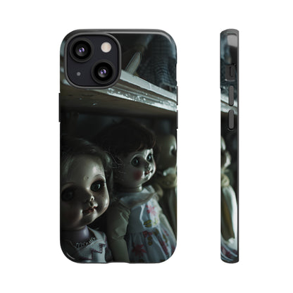 Creepy Dolls Phone Case – Eerie Vintage Doll Design for iPhone, Samsung Galaxy, and Google Pixel Devices