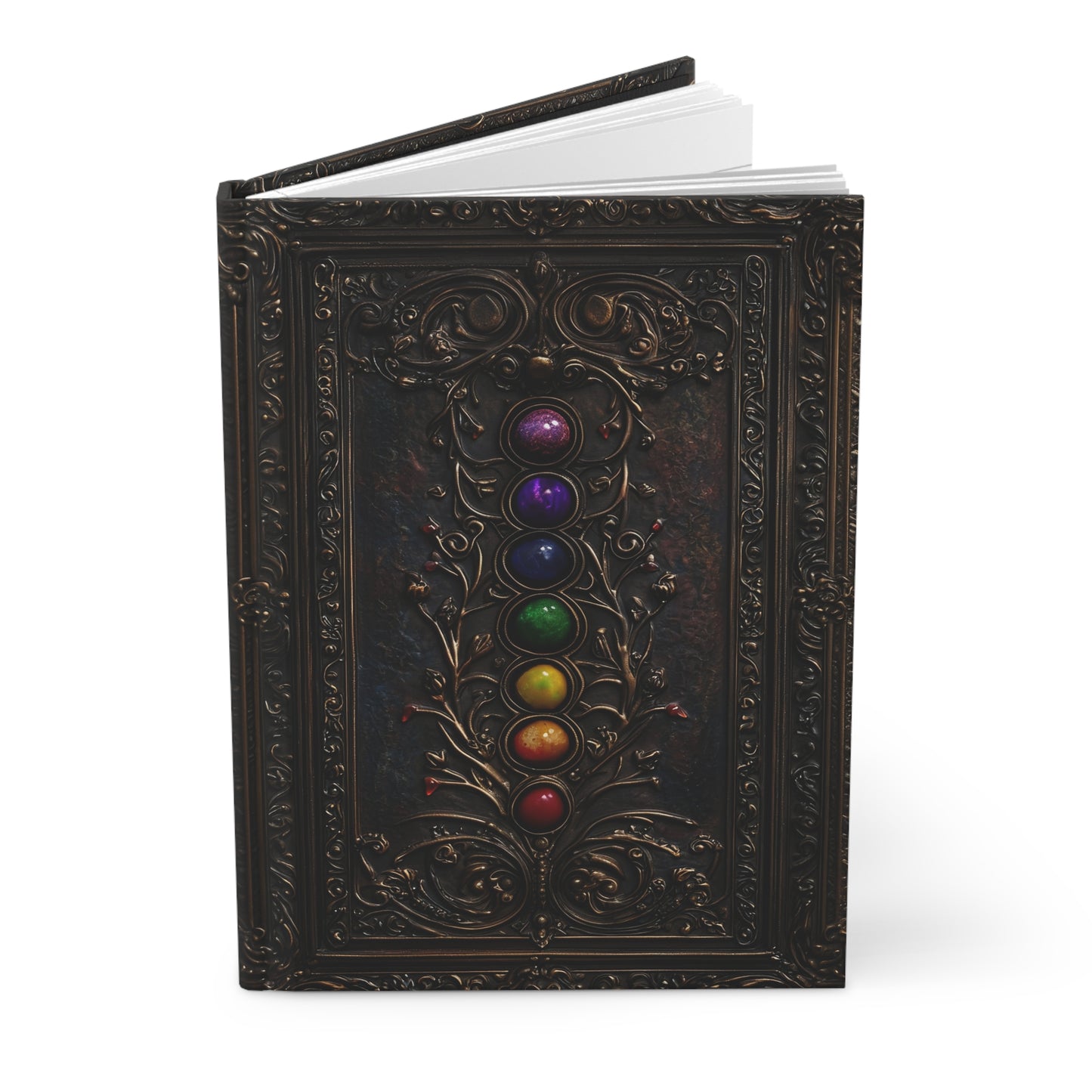 Chakra Stones Hardcover Notebook - Mystical Journal for Spiritual Writing