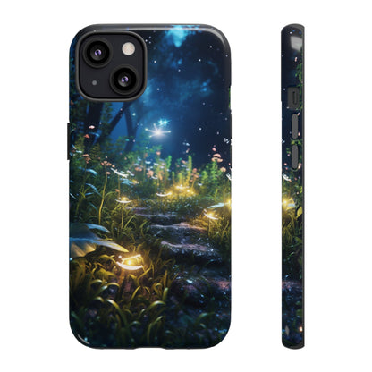 Fireflies in the Forest Tough Phone Case – Enchanting Summer Night Design for iPhone, Samsung Galaxy, and Google Pixel Devices