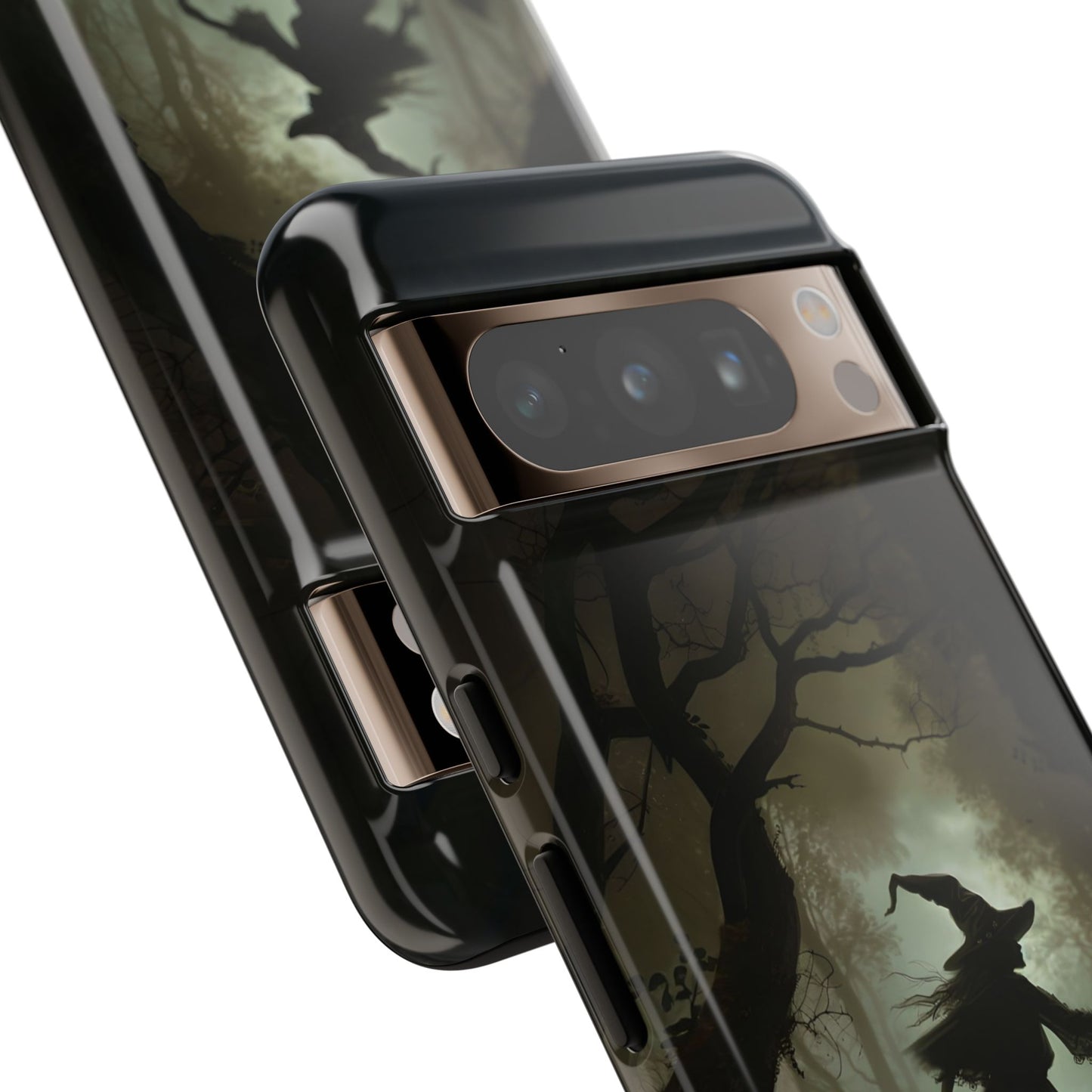 Spooky Witch Silhouette Phone Case - Halloween Dark Art Design for iPhone, Samsung Galaxy, and Google Pixel Devices