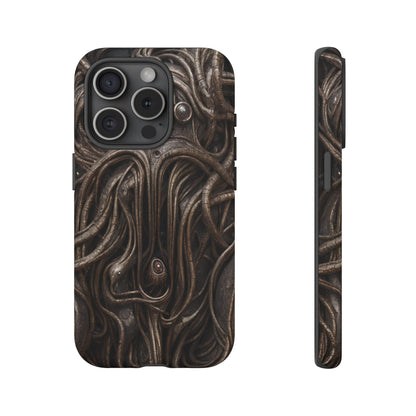 Biomechanical Horror 4 Phone Case – Futuristic Alien Design for iPhone, Samsung Galaxy, and Google Pixel Devices