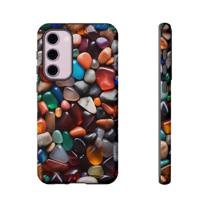 Colorful Stones Phone Case – Vibrant Polished Gemstone Design for iPhone, Samsung Galaxy, and Google Pixel Devices