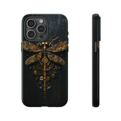 Steampunk Dragonfly Phone Case - Intricate Gear Design for iPhone, Samsung Galaxy, Google Pixel Devices