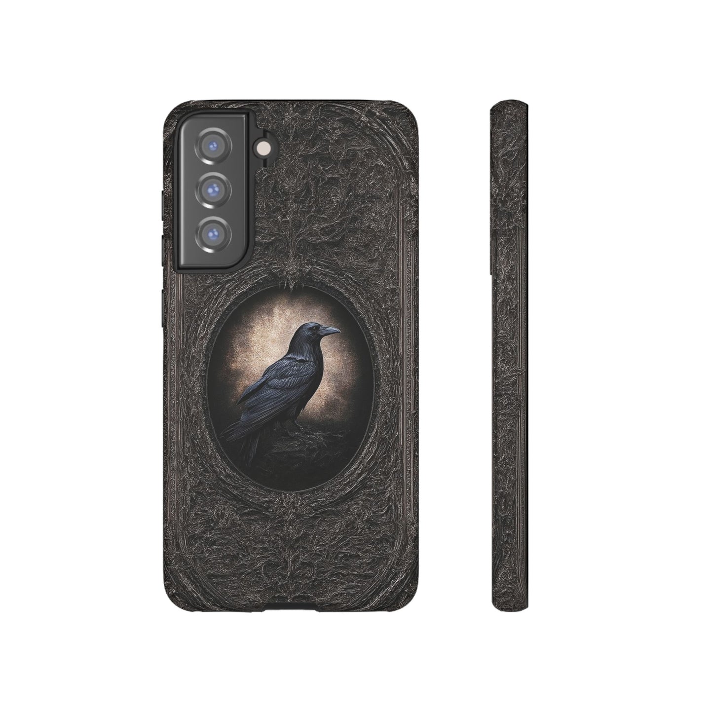 Gothic Raven Phone Case - Mysterious Dark Bird Design