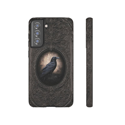 Gothic Raven Phone Case - Mysterious Dark Bird Design