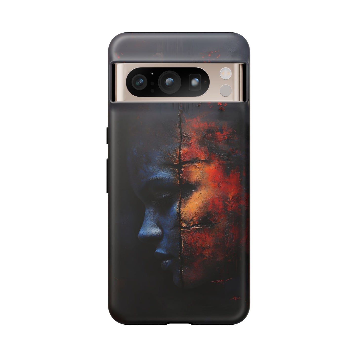 Abstract Duality Art Phone Case - Bold Modern Design