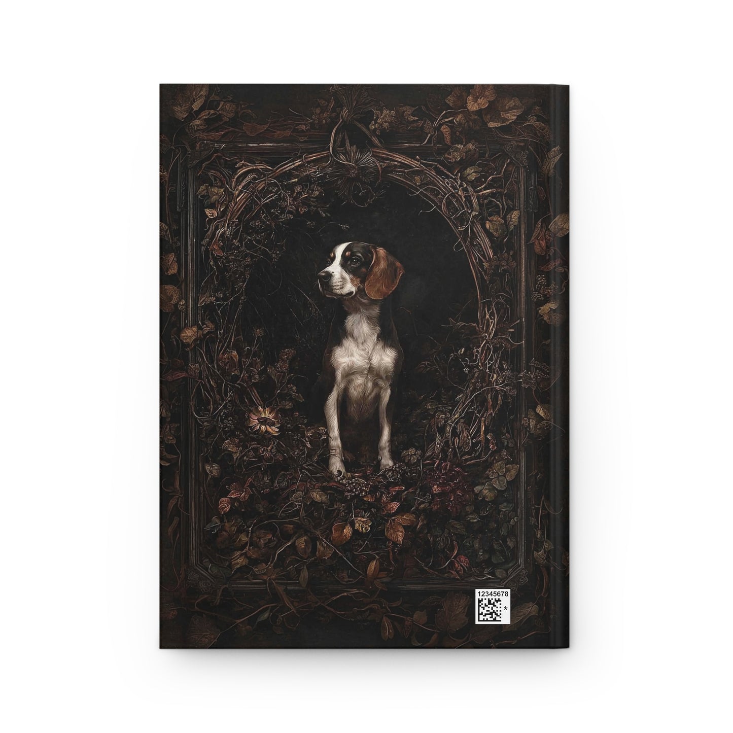 Vintage Beagle Dog Art Hardcover Notebook - Elegant Dog Lover's Journal, Rustic Nature-Inspired Design