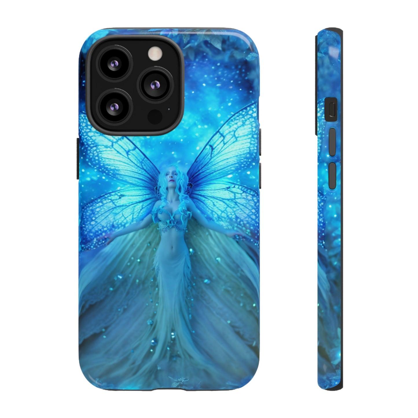 Blue Cosmic Fairy Phone Case – Enchanting Fae Design for iPhone, Samsung Galaxy, and Google Pixel Devices