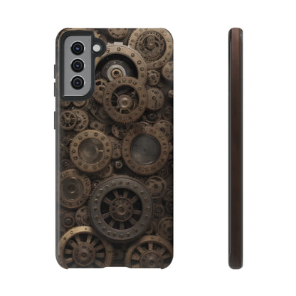 Gearworks 3 Phone Case – Steampunk Victorian Design with Gears and Clockwork for iPhone, Samsung Galaxy, and Google Pixel Devices