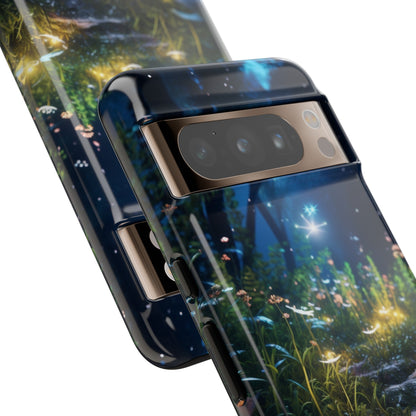 Fireflies in the Forest Tough Phone Case – Enchanting Summer Night Design for iPhone, Samsung Galaxy, and Google Pixel Devices