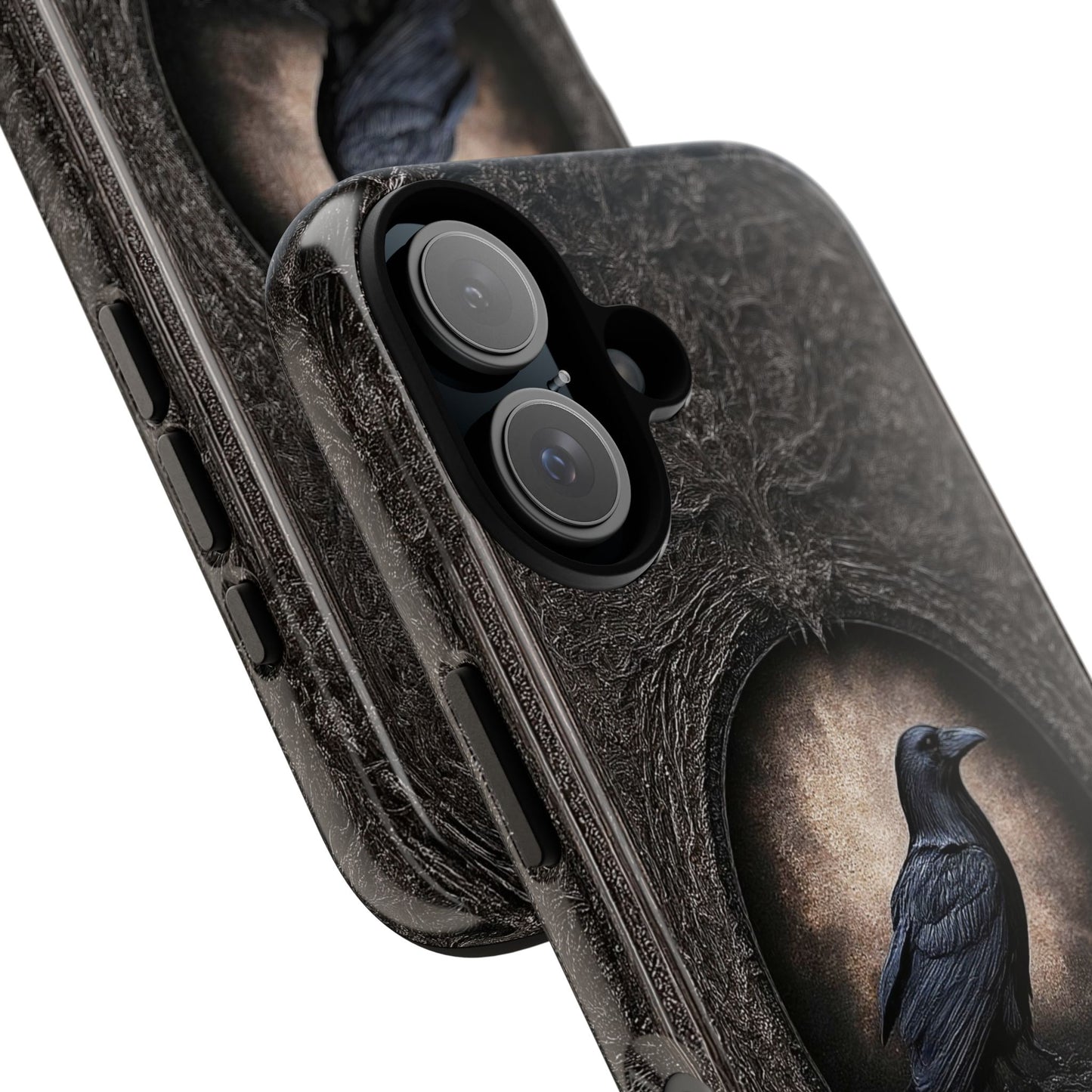 Gothic Raven Phone Case - Mysterious Dark Bird Design