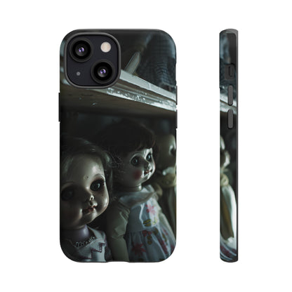 Creepy Dolls Phone Case – Eerie Vintage Doll Design for iPhone, Samsung Galaxy, and Google Pixel Devices