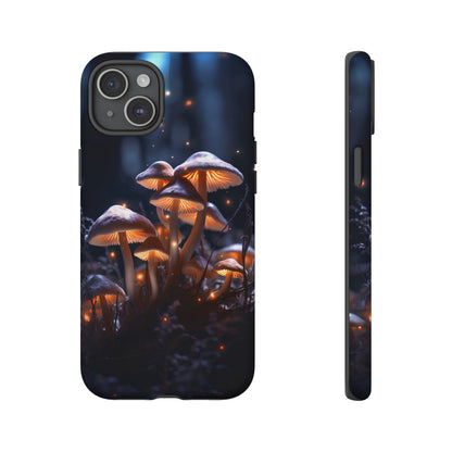 Glowing Mushrooms at Night Phone Case – Enchanting Fantasy Forest Design for iPhone, Samsung Galaxy, and Google Pixel Devices