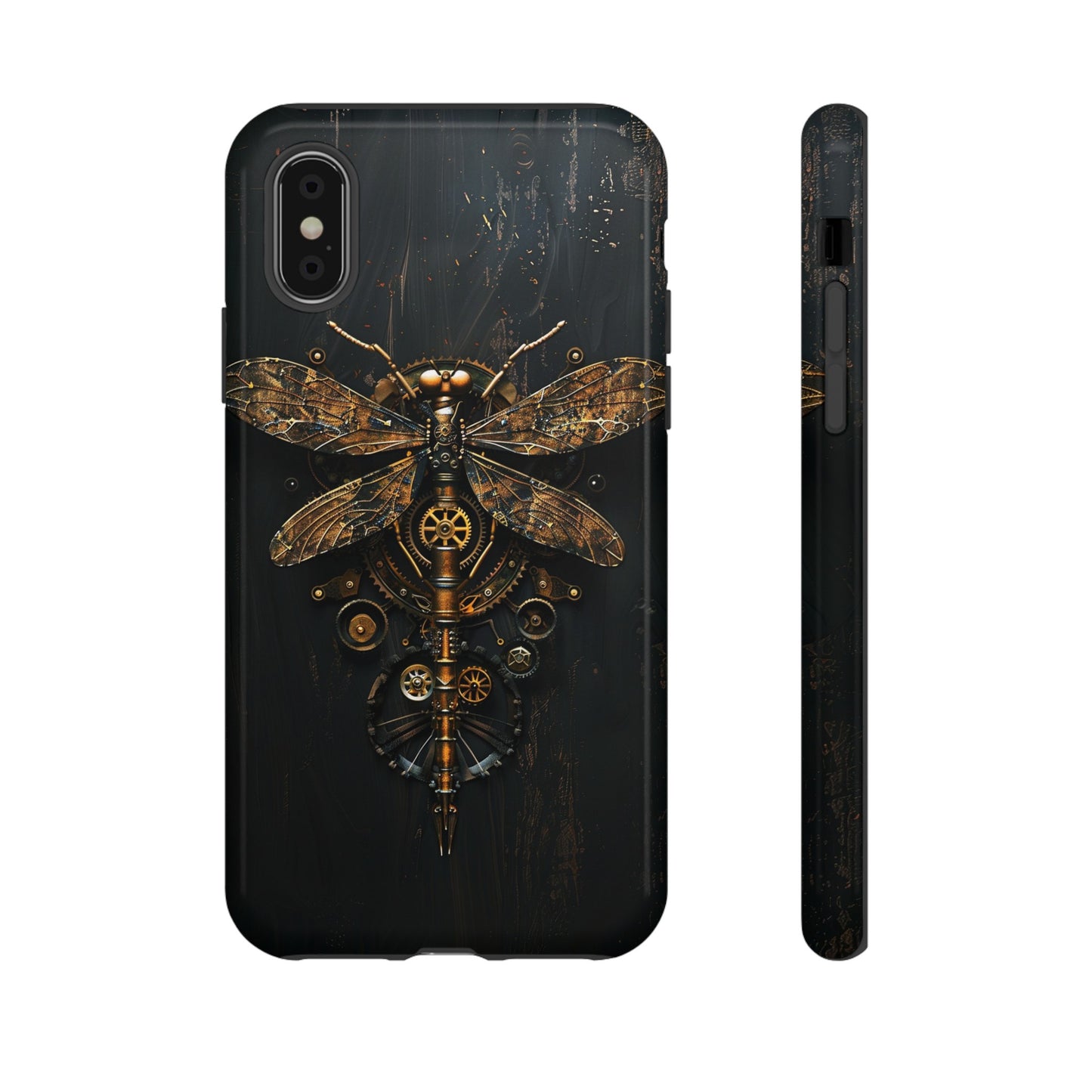 Steampunk Dragonfly Phone Case - Intricate Gear Design for iPhone, Samsung Galaxy, Google Pixel Devices